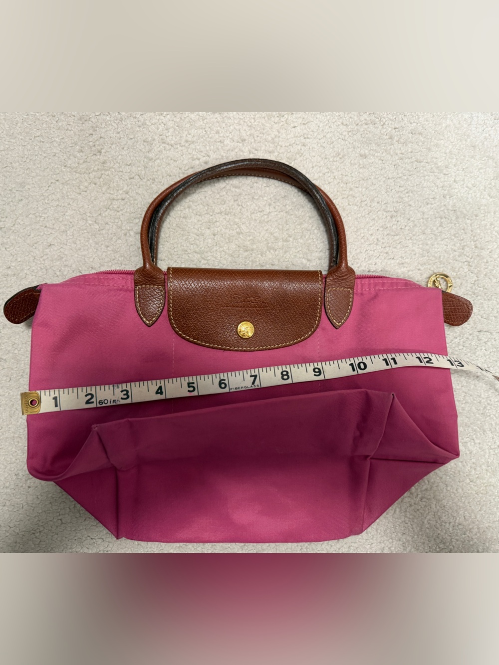 Longchamp Le Pliage Original S Handbag Pink Fuchsia - Picture 9 of 10